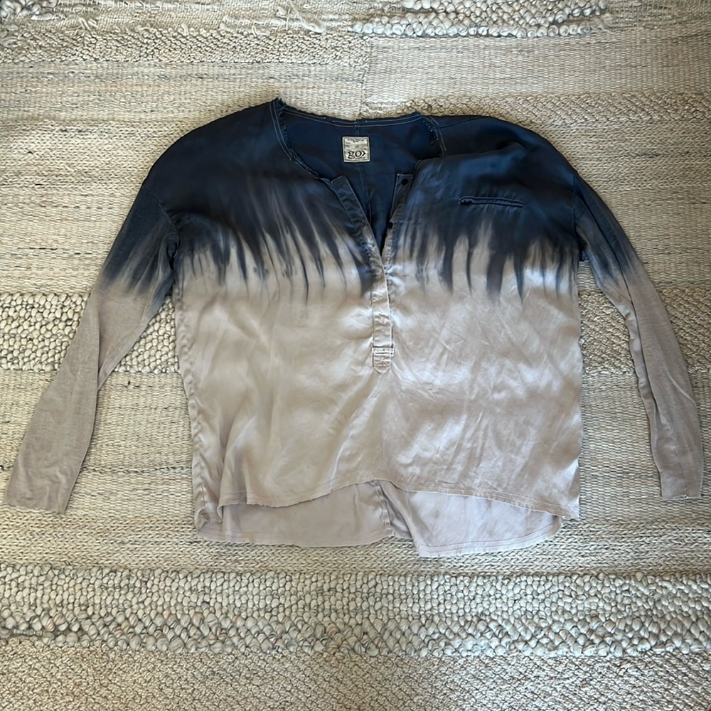 Go by Go Silk Mixed Media Silk Top